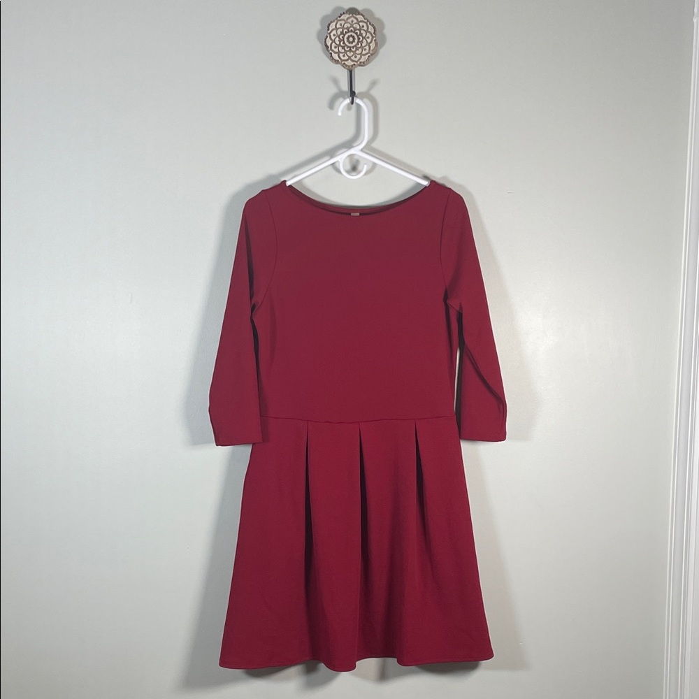 Women 24seven XL Elegant Red Long Sleeve Dress